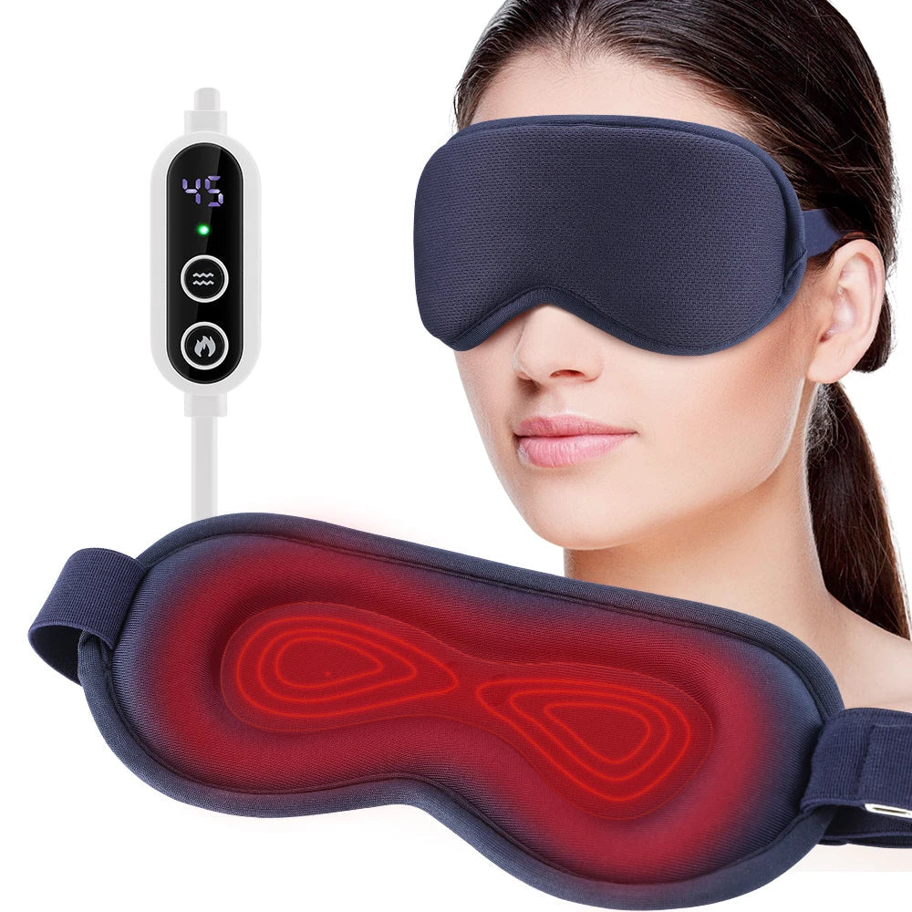 Electric 3D Eye Mask Hot Compress Massage Smart Timing Eye Massager Maroon Asteria