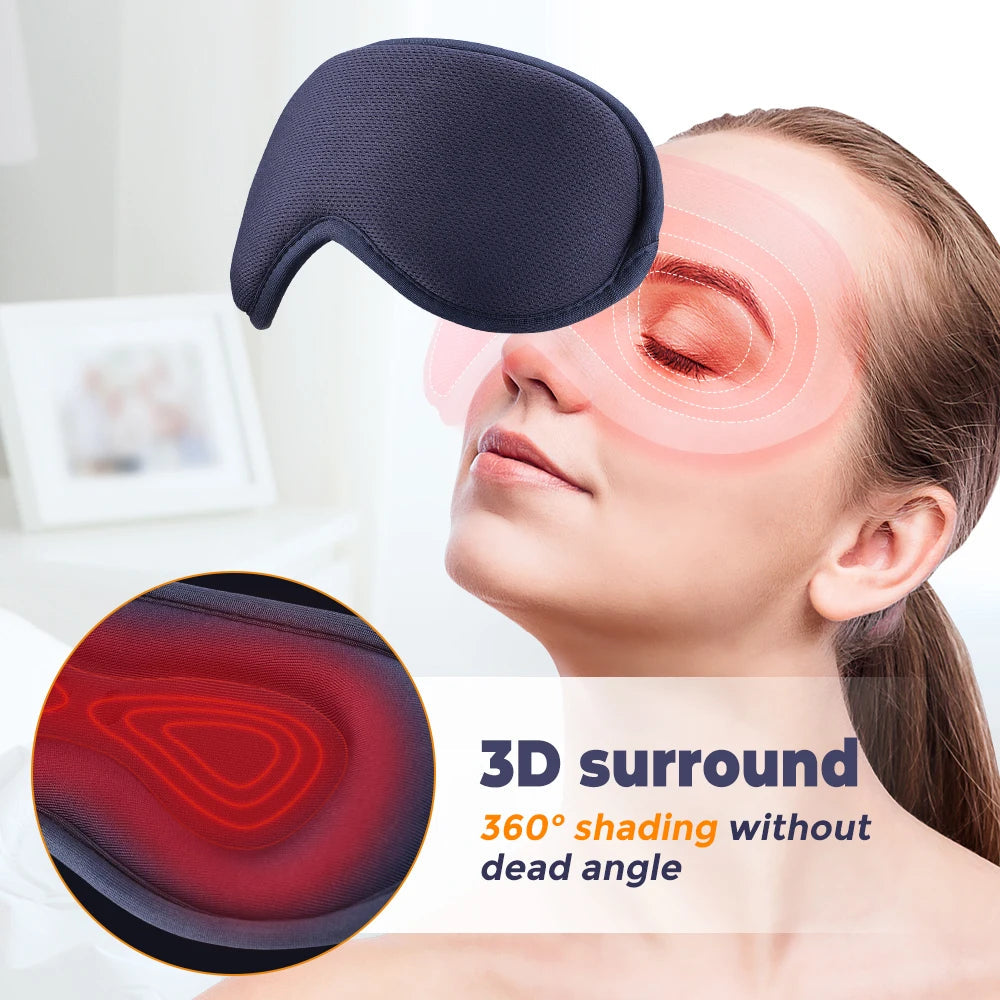 Electric 3D Eye Mask Hot Compress Massage Smart Timing Eye Massager Maroon Asteria