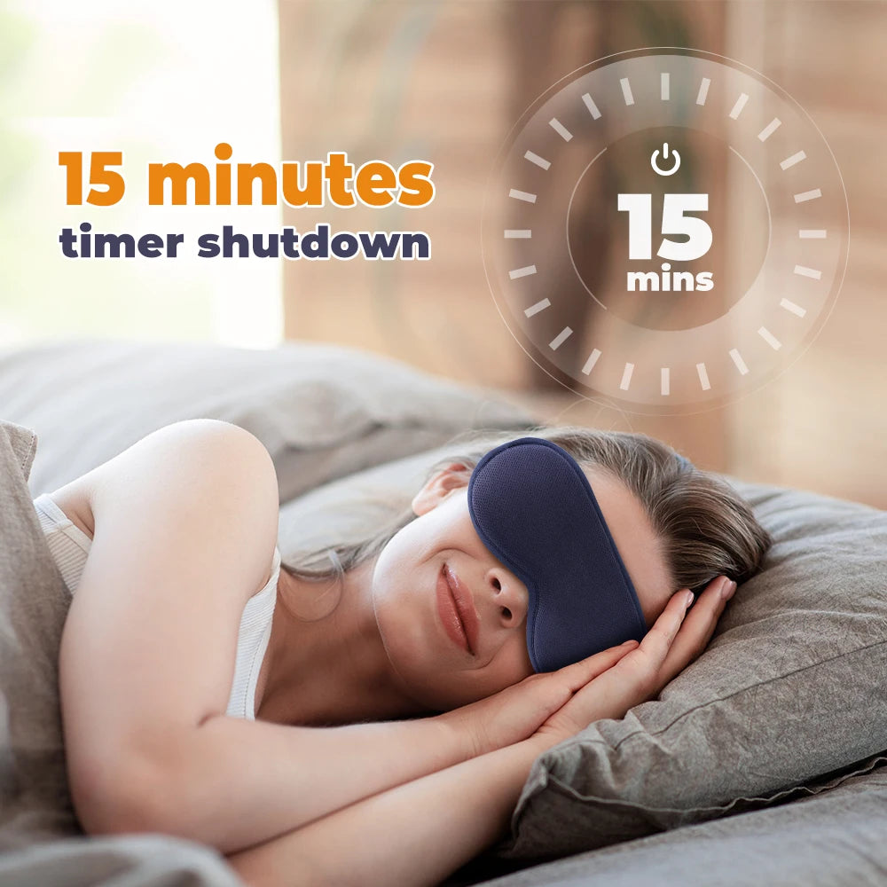Electric 3D Eye Mask Hot Compress Massage Smart Timing Eye Massager Maroon Asteria