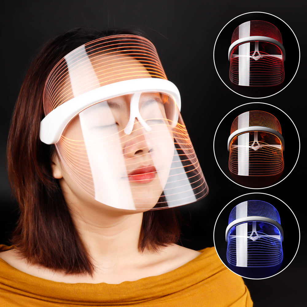 3 Colors LED Photon Light Therapy Facial Mask Lilac Milo