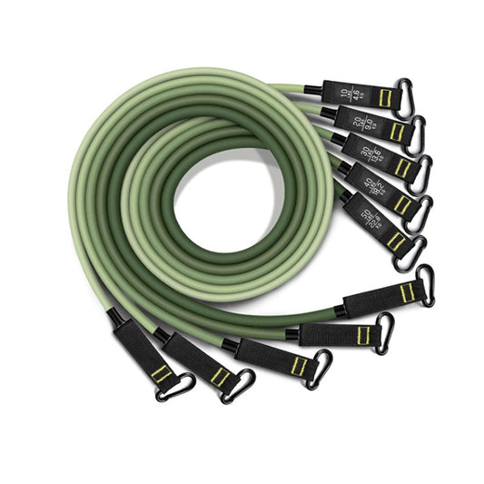 Military Green Gradient Elastic Fitness Resistance Rope Set - Fit Glow